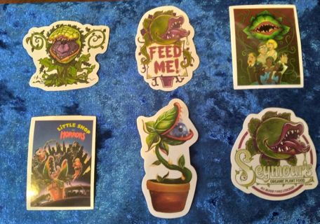 6 - "FEED ME SEYMOUR" STICKERS. (Winner will get 1 Free Sticker, with win)