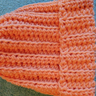 Hand Crocheted Peach Hat