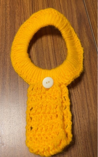 Hand crochet towel holder choice of color