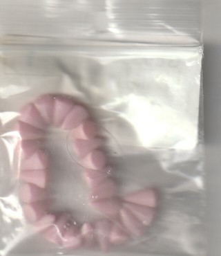 Bag of Craft Beads: (13):  .01 oz Neon Pink Glass Spike Beads