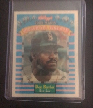 1991 Kellogg’s Don Baylor #/4