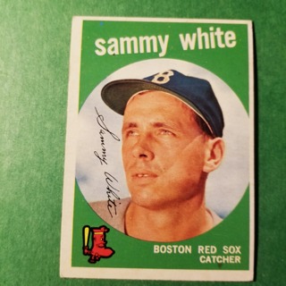 1959 - TOPPS BASEBALL CARD NO. 486 - SAMMY WHITE - RED SOX - SHARP