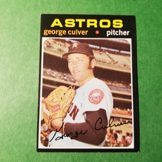 1971 Topps Vintage Baseball Card # 291 - GEORGE CULVER - ASTROS - EXMT/NRMT+