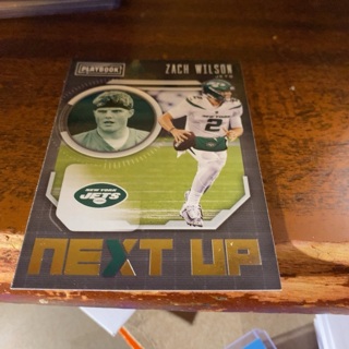 2021 panini playbook next up Zach Wilson football card 