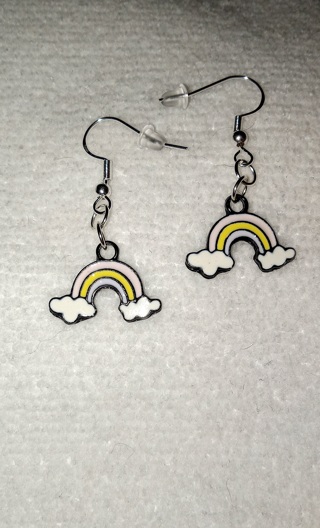 Rainbow earrings gold over sterling earwires