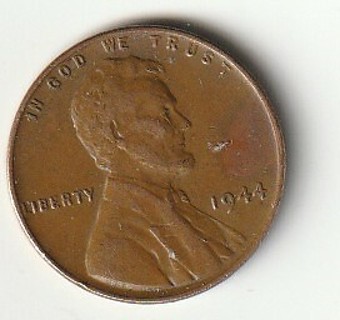 1944 Wheat Penny Cent Coin