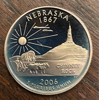 2006 S Nebraska State Washington Quarter Dollar DCAM Proof 