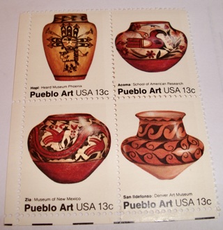 Scott #1706-09, American Folk Art, Pane of 4 Useable 13¢ US Postage Stamps