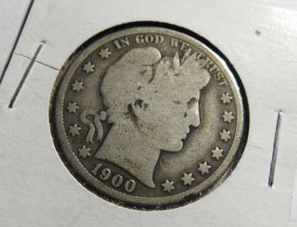 ★★ 1900-S BARBER HALF DOLLAR G/G ★★ **90% SILVER**