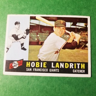 1960 - TOPPS EXMT - NRMT BASEBALL - CARD NO. 42 - HOBIE LANDRITH - GIANTS