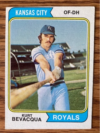 1974 Topps Kurt Bevacqua baseball card 