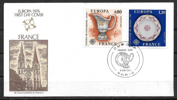 1976 France Sc1478-9 Europa C/S of 2 FDC