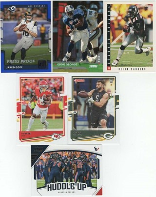 Awesome Set of 6 Football w/Blue Donruss Press Proof, 1 RC, 1 Insert & 1 Vintage!