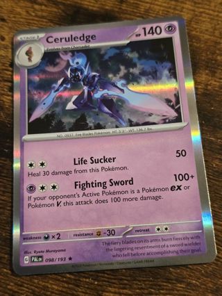 Pokemon Ceruledge holo card rare 098/193