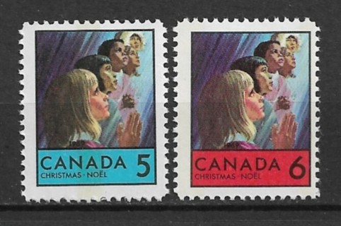 1969 Canada Sc502p-503p Christmas MNH complete tagged set of 2