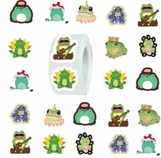 ➡️⭕(10) 1" FROG STICKERS!!⭕(SET 1 of 4)
