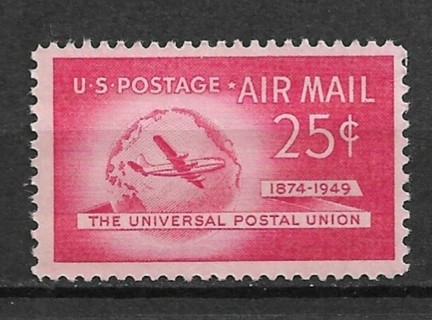 1949 ScC44 25¢ Stratocruiser & Globe MNH