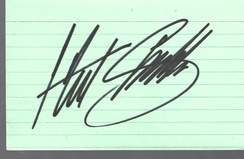 Hut Stricklin Autographed NASCAR Auto Racing 3x5 Inch Index Card