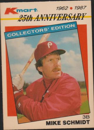 1987 Topps Kmart Baseball Card #31 Mike Schmidt Philadelphia Phillies