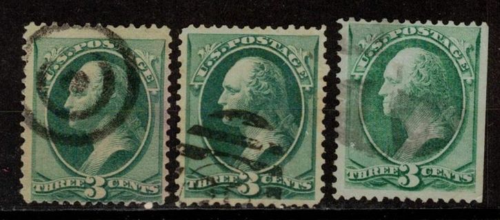 US 3-Cent Washingtons 1870s