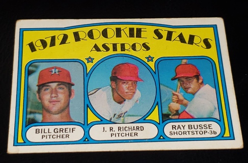 1972 ⚾ Topps Baseball #101 Astros Rookie Stars Bill Greif, J.R. Richard, Ray Busse ⚾ Houston Astros