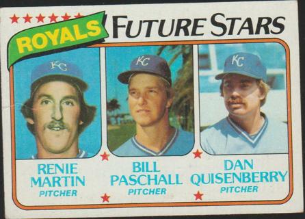 1980 Topps Royals Future Stars Martin/Paschall/ Dan Quisenberry #667 RC