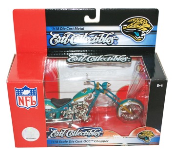 Jacksonville Jaguars NFL Football 1:18 Diecast Toy - OCC Chopper Motorcycle 2006