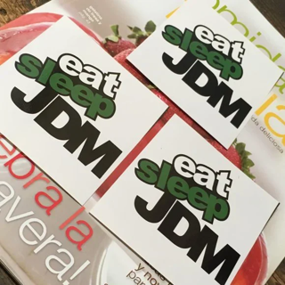 (3) eat sleep JDM stickers cars racing imports unused car show sticker lot