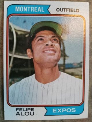 1974 TOPPS FELIPE ALOU MONTREAL EXPOS BASEBALL CARD# 485