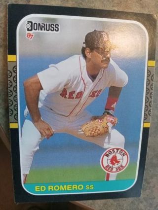 1987 DONRUSS ED ROMERO BOSTON RED SOX BASEBALL CARD# 606