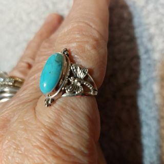 Sterling silver dragonfly ring, size 6