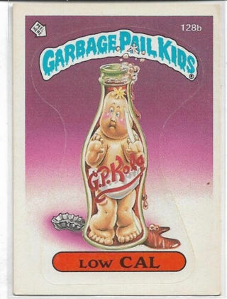 1986 TOPPS GARBAGE PAIL KIDS LOW CAL CARD