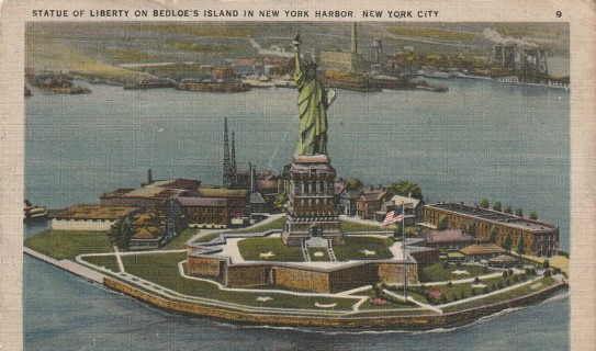 Vintage Used Postcard: 1946 Statue of Liberty, NYC, NY