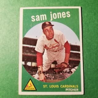 1959 - TOPPS NRMT - MINT BASEBALL - CARD NO. 75 - SAM JONES - CARDINALS