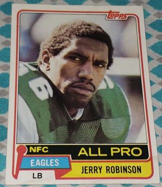 ♨️♨️ 1981 Topps Jerry Robinson NFC All Pro Rookie Football card # 50 Philadelphia Eagles  ♨️♨️ 