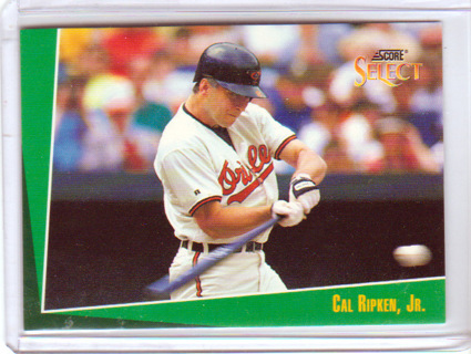 Cal Ripken, Jr., 1992 Score Select Card #18, Baltimore Orioles, (L5