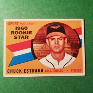 1960 - TOPPS  NRMT- MINT BASEBALL - CARD NO - 126 - CHUCK ESTRADA ROOKIE - ORIOLES