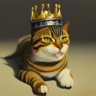 Listia Digital Collectible: King Kitty Portrait