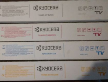 Lot of 4 Toner Cartridges - 4 Colors (Black, Blue, Red & Yellow