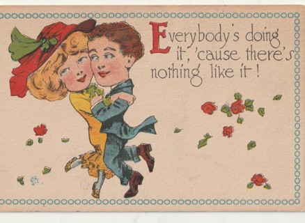 Vintage Unused Postcard: Comic: Everybody's Doing it