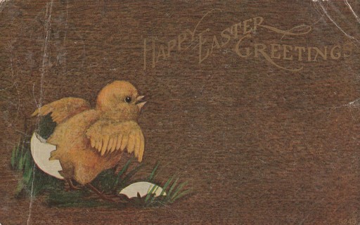 Vintage Used Postcard: 1908 Happy Easter Greetings