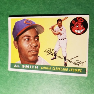 1955 - TOPPS BASEBALL CARD NO.197 - AL SMITH - INDIANS - BV= $60