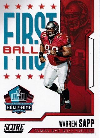 2023 Warren Sapp First Ball HOF Commemorative / Tampa