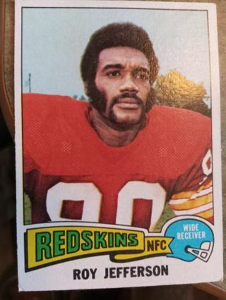 1975 TOPPS ROY JEFFERSON WASHINGTON REDSKINS FOOTBALL CARD# 444