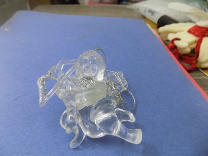 3 inch clear acrylic angel cupid with bow & arrow