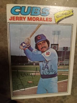 1977 TOPPS JERRY MORALES CHICAGO CUBS BASEBALL CARD# 639