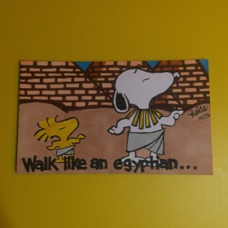 Art Card - Snoopy & Woodstock (Peanuts) | Walk Like An Egyptian