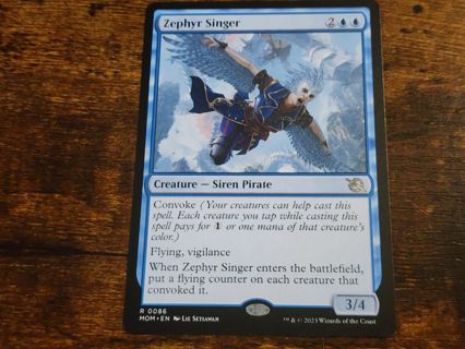 Magic the gathering mtg Zephyr Singer rare card March of the Machine