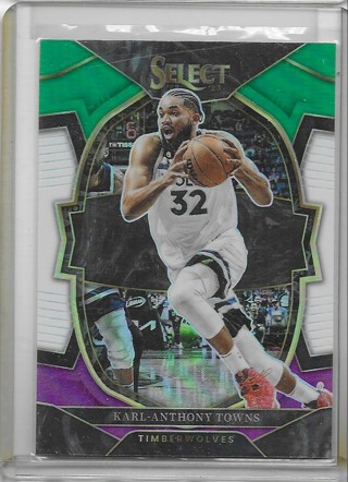 Karl Anthony Towns 2022-23 Select Prizm Green White Purple #12