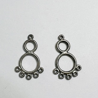 Silver Earring Connector Pendants 